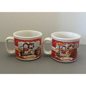 2 Campbell's Soup Mugs Bowls Summer/Spring 1998 & Fall/Winter 2000 Design